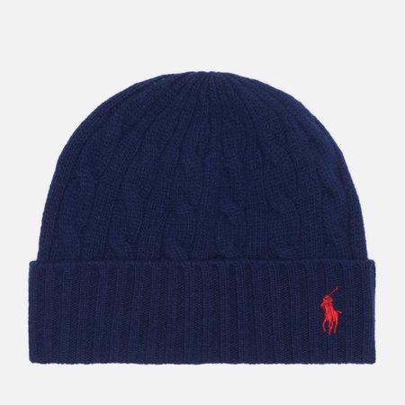 Шапка Polo Ralph Lauren Classic Cable, цвет синий