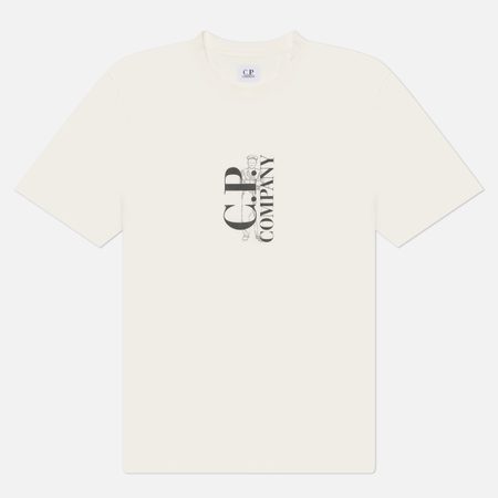 Мужская футболка C.P. Company 30/1 Jersey Printed, цвет белый