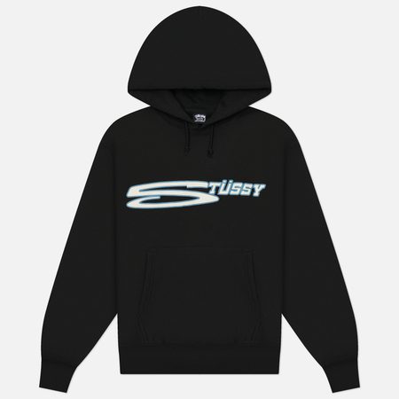 Мужская толстовка Stussy Stretch Hoodie, цвет чёрный