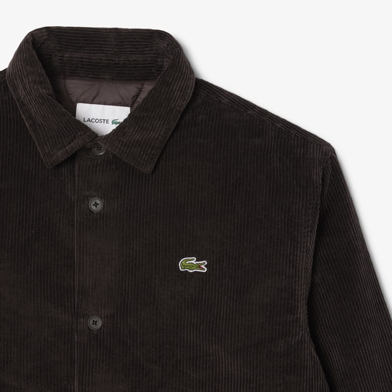 Мужская вельветовая утепленная рубашка Lacoste 5