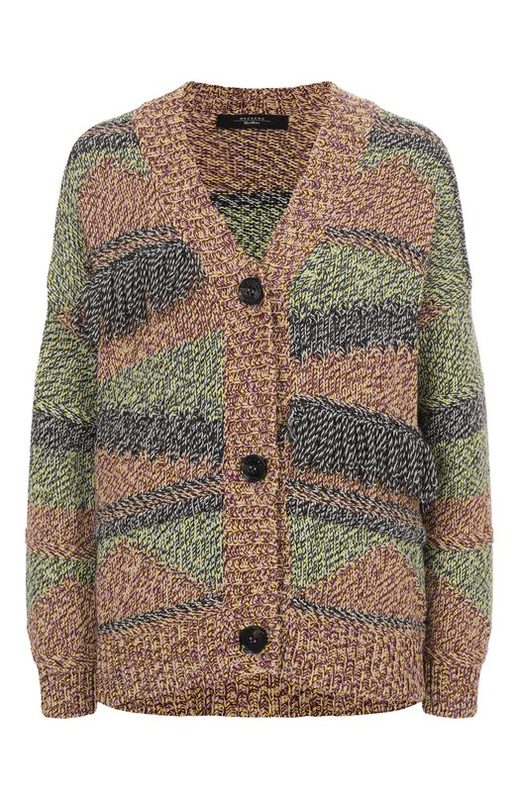 Кардиган из хлопка и шерсти Weekend Max Mara