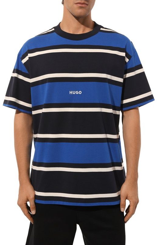 Хлопковая футболка HUGO Blue 3