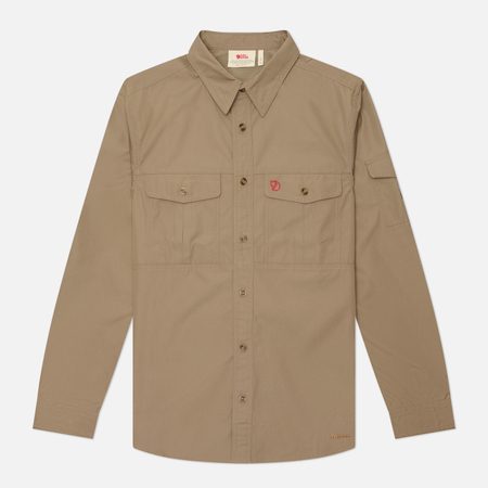 Мужская рубашка Fjallraven Singi Trekking, цвет коричневый
