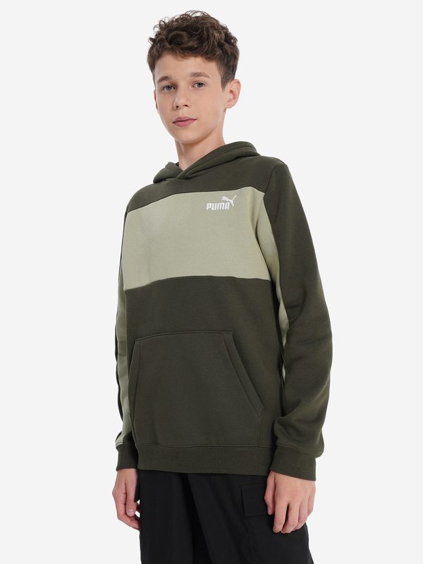 Худи для мальчиков PUMA Ess Block, Зеленый 2