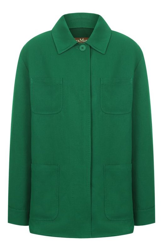 Рубашка из вискозы и льна Max Mara Studio
