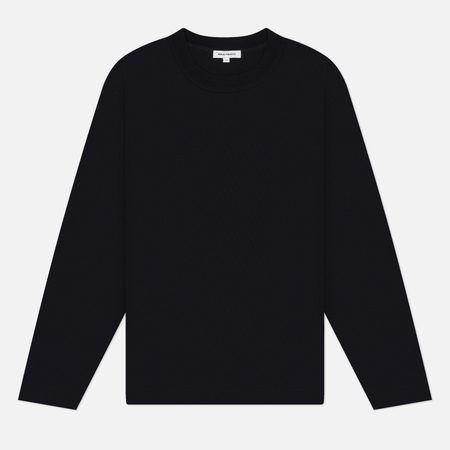 Мужской лонгслив Norse Projects Isefjord Compact Cotton, цвет чёрный