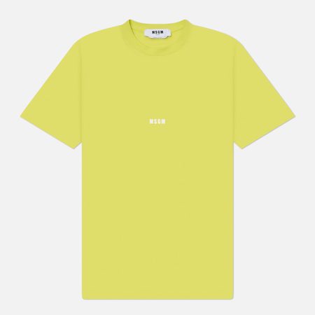 Мужская футболка MSGM MSGM Micrologo, цвет зелёный