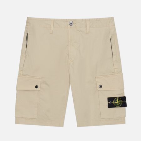 Мужские шорты Stone Island Supima Cotton Twill Stretch-TC, цвет бежевый