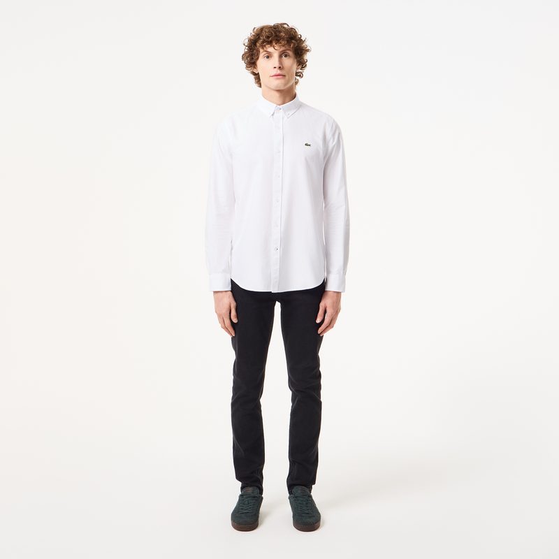 Мужская хлопковая рубашка Lacoste приталенного кроя 5