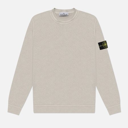 Мужская толстовка Stone Island Malfile Fleece Old Effect Regular Crewneck, цвет серый