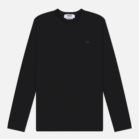 Мужской лонгслив MSGM M Wave, цвет чёрный