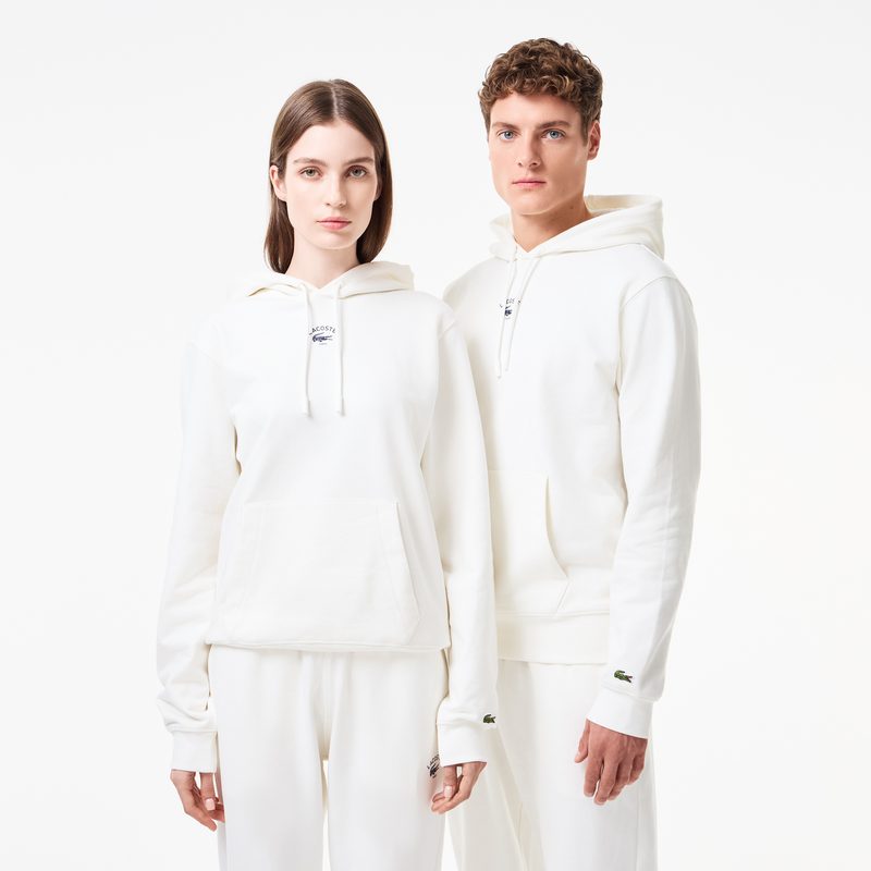Хлопковая толстовка - худи Lacoste унисекс с капюшоном