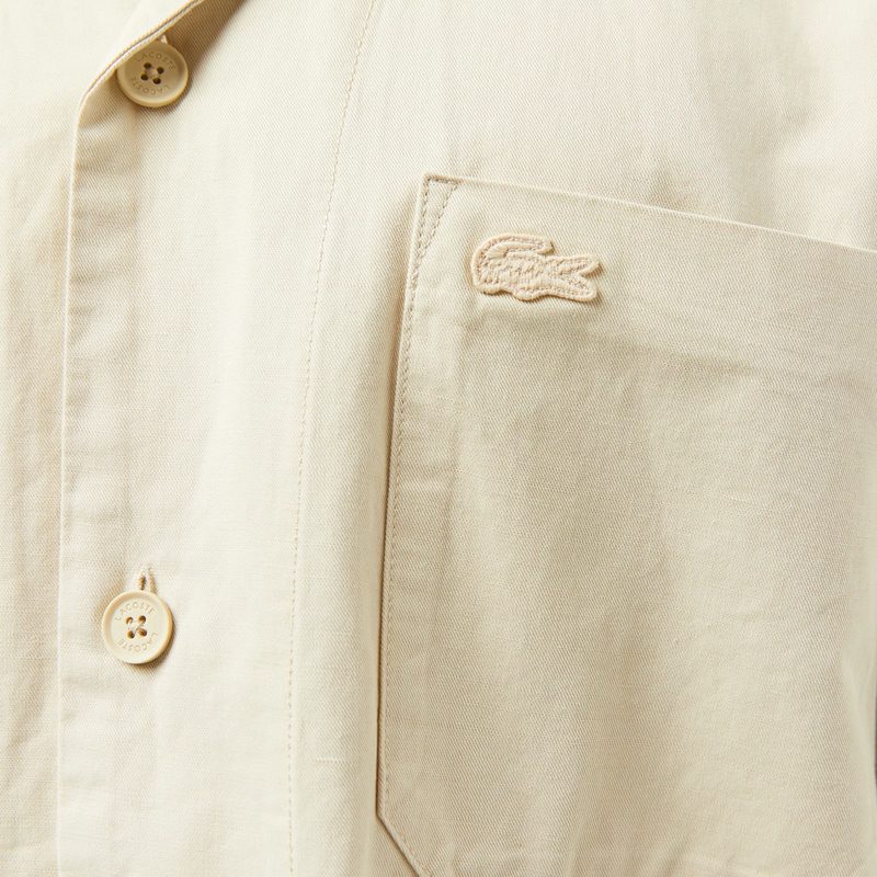 Мужская рубашка Lacoste из смеси хлопка и льна 5