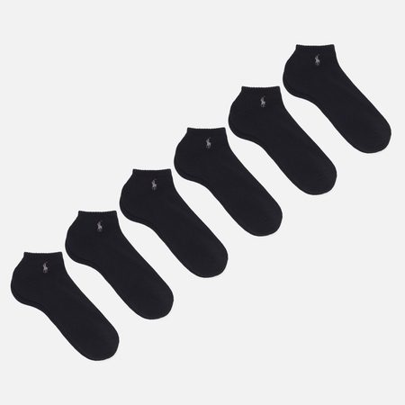 Комплект носков Polo Ralph Lauren Cushioned Low Cut 6-Pack, цвет чёрный