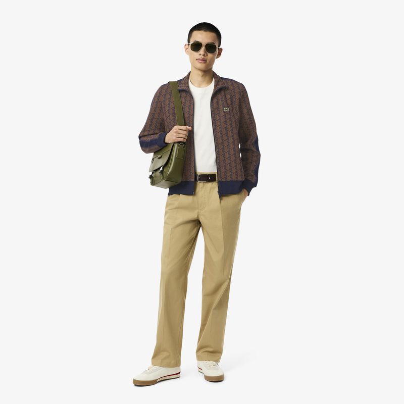 Мужская жаккардовая толстовка Lacoste PARIS с монограммой 4