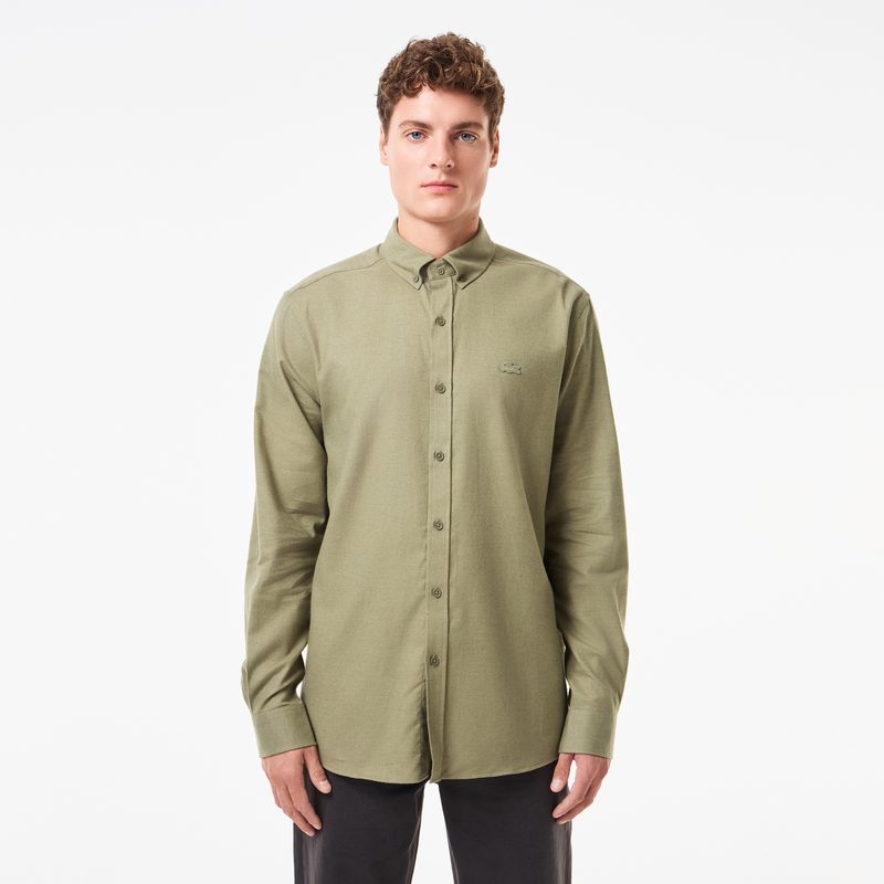 Мужская рубашка Lacoste из смеси хлопка и шерсти