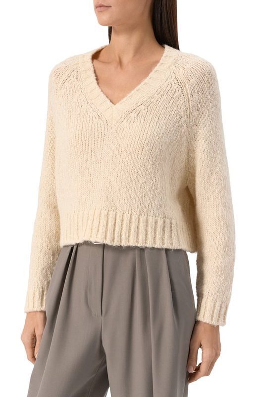 Свитер из хлопка и шерсти Weekend Max Mara 3
