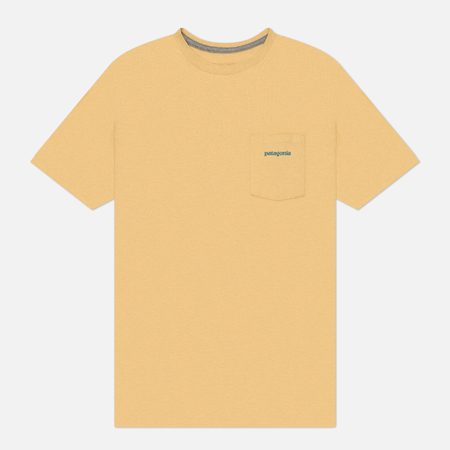 Мужская футболка Patagonia Boardshort Logo Pocket Responsibili, цвет жёлтый
