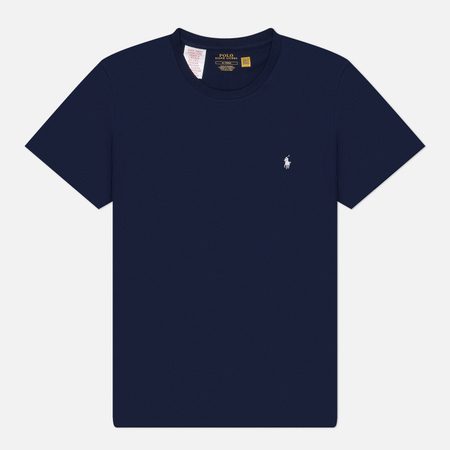 Мужская футболка Polo Ralph Lauren BCI Liquid Cotton Sleep Top Crew Neck, цвет синий