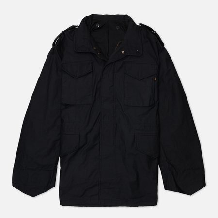Мужская демисезонная куртка Alpha Industries M-65 Field Coat, цвет чёрный