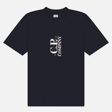 Мужская футболка C.P. Company 30/1 Jersey Printed, цвет синий