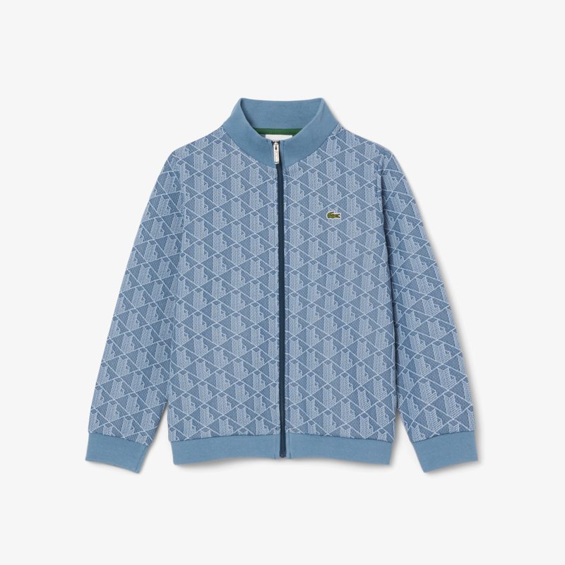 Детская толстовка Lacoste Paris Monogram с высоким воротом и застежкой-молнией 5