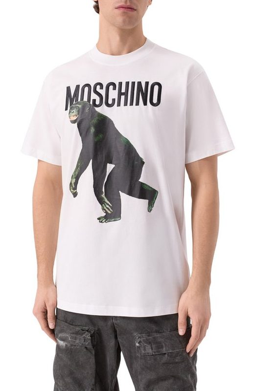 Хлопковая футболка Moschino 3