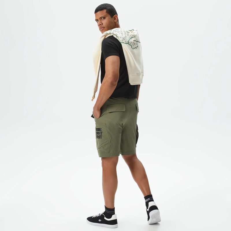 Мужские шорты Lacoste из смеси хлопка и льна 2