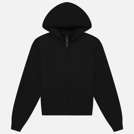 Женская толстовка SKIMS Cotton Fleece Classic Zip Up Hoodie, цвет чёрный