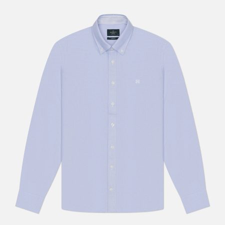 Мужская рубашка Hackett Heritage Oxford Box Logo, цвет голубой