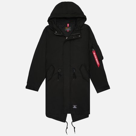 Мужская куртка парка Alpha Industries Fishtail Gen II, цвет чёрный