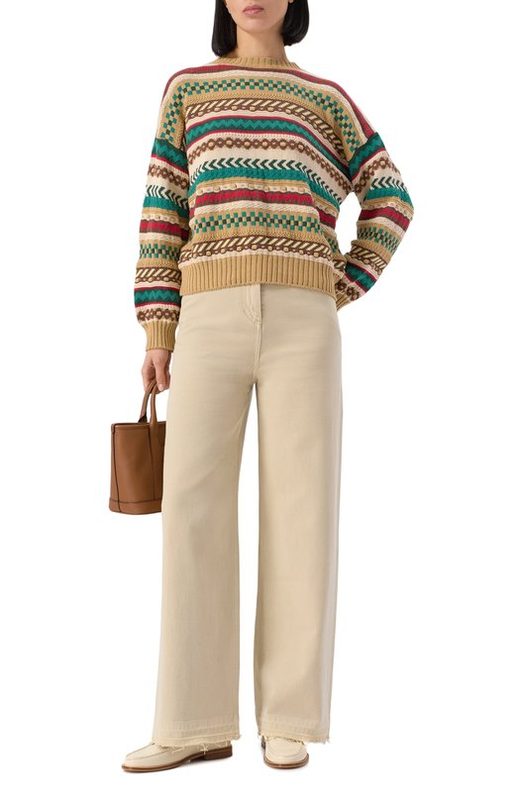 Хлопковый свитер Weekend Max Mara 2