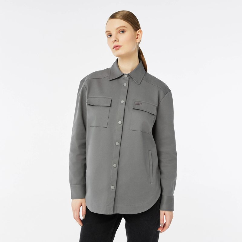 Женская рубашка Lacoste из смеси хлопка 5