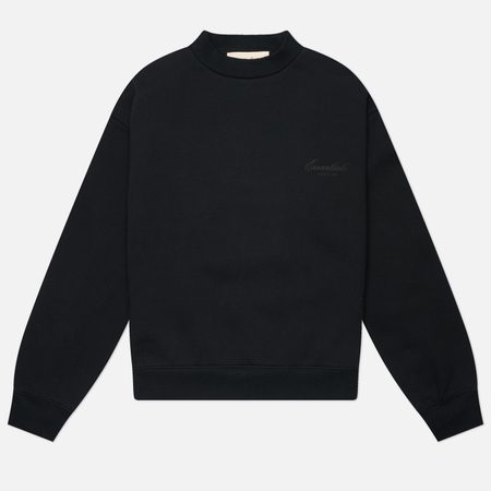 Женская толстовка Fear of God ESSENTIALS Classic Crewneck, цвет чёрный