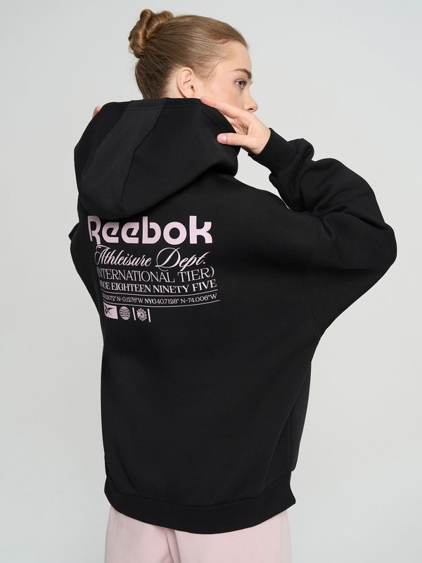Худи женское Reebok Relaxed, Черный 3