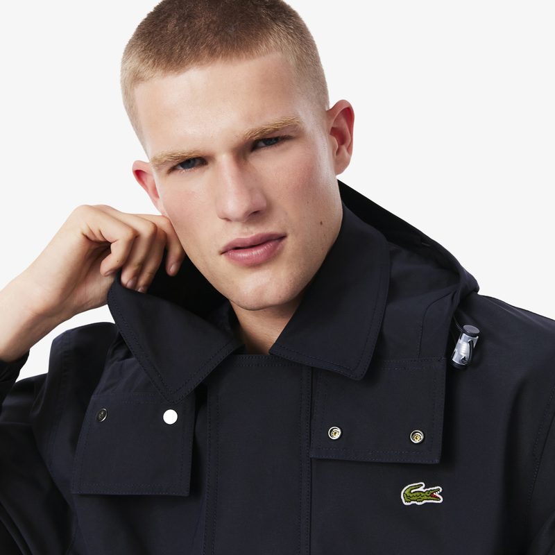 Мужская водоотталкивающая парка Lacoste средней длины с капюшоном 3