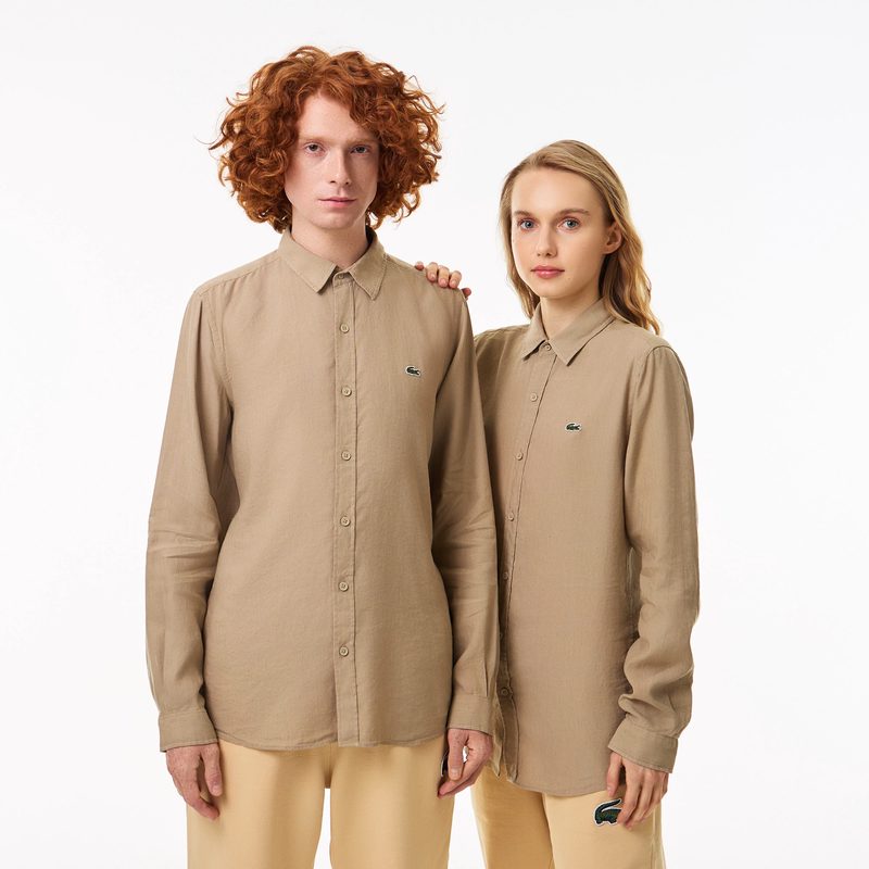 Мужская рубашка Lacoste из смеси льна 5