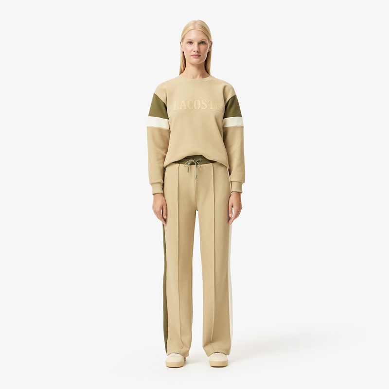 Женские хлопковые спортивные брюки Lacoste оверсайз