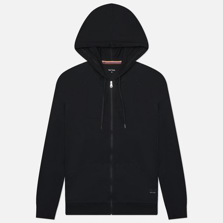 Мужская толстовка Paul Smith Cotton Jersey Zip Lounge Hoodie, цвет чёрный