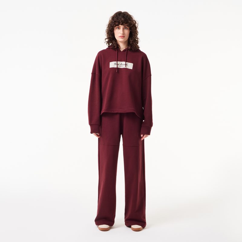 Женская хлопковая толстовка Lacoste с капюшоном 4