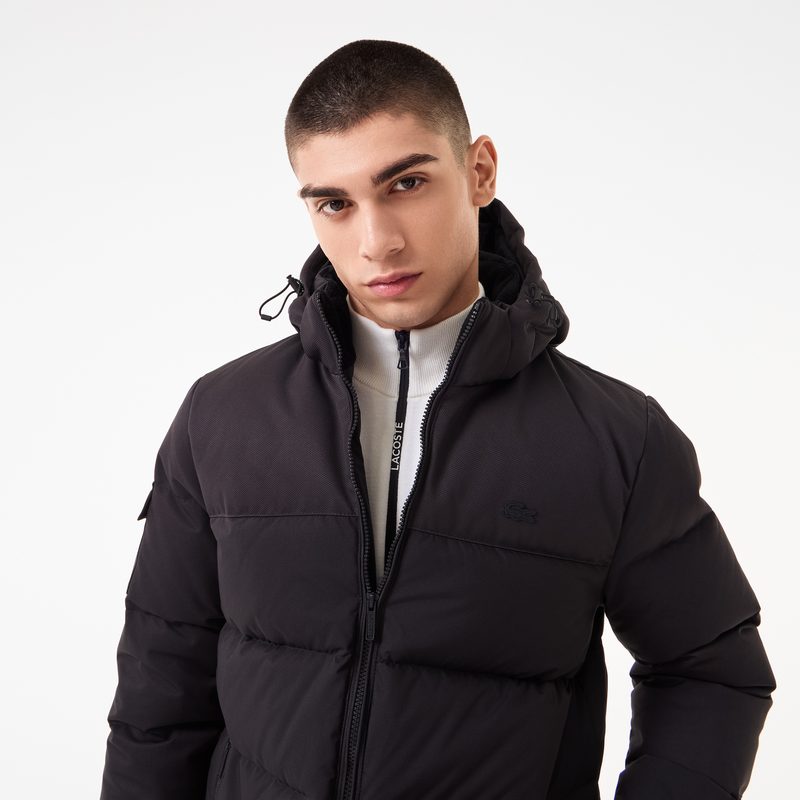 Мужской стёганый пуховик Lacoste с капюшоном 4