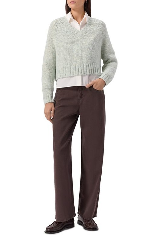 Свитер из хлопка и шерсти Weekend Max Mara 2