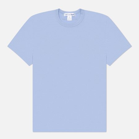Мужская футболка Comme des Garcons SHIRT Basic Logo Back, цвет голубой