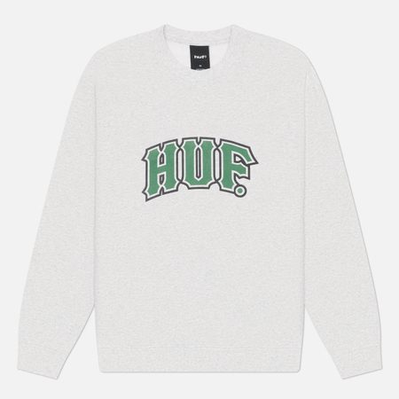 Мужская толстовка HUF Classic Arch Crewneck, цвет серый