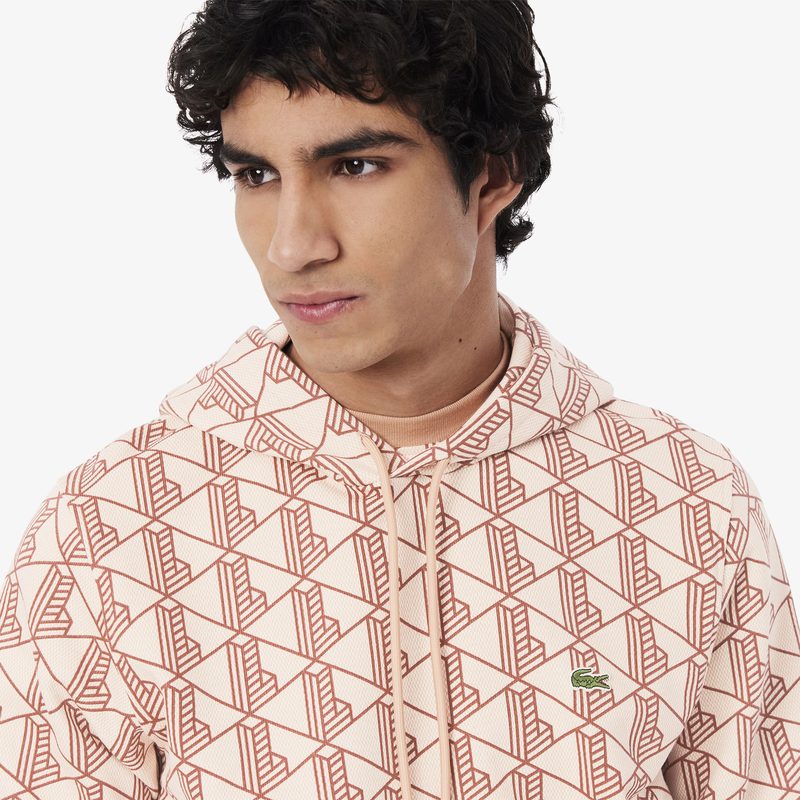 Мужская флисовая толстовка - худи Lacoste Monorgam 3