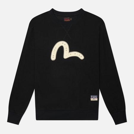 Мужская толстовка Evisu Heritage Seagull Embroidery Knitted, цвет чёрный