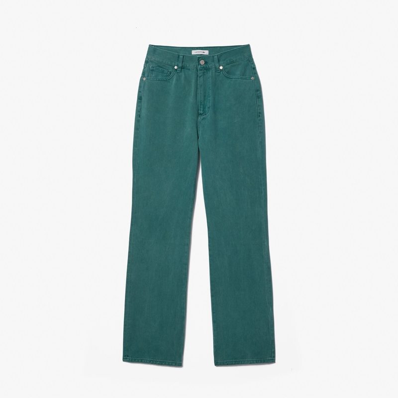 Женские прямые джинсы Lacoste из экологиески чистого хлопка 5