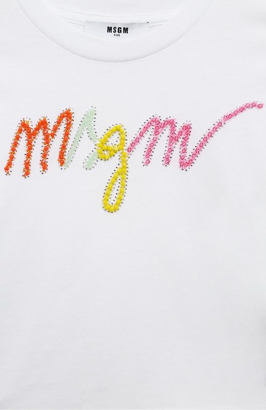Хлопковая футболка MSGM kids 3