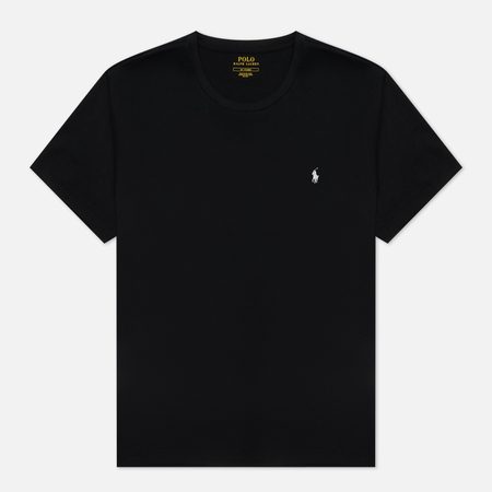 Мужская футболка Polo Ralph Lauren BCI Liquid Cotton Sleep Top Crew Neck, цвет чёрный