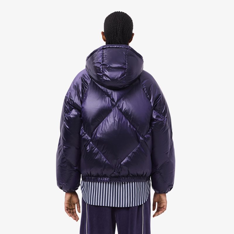 Женский дутый короткий пуховик Lacoste оверсайз 2